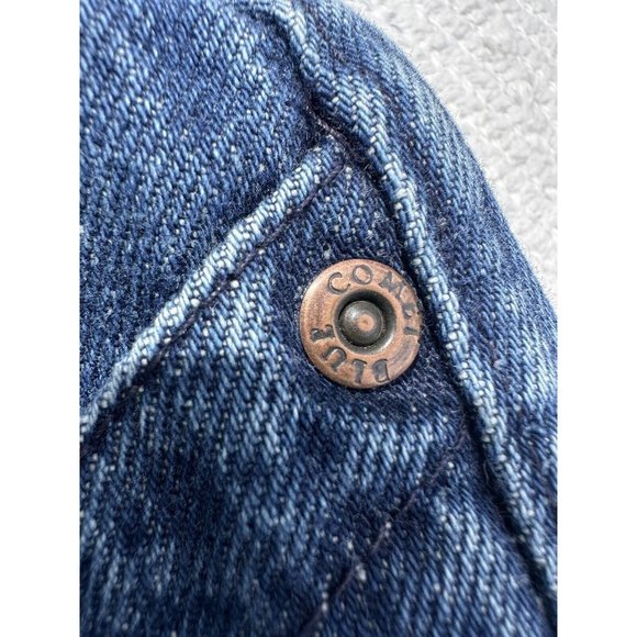 Blue Comet Shorts 31 Blue Jean Denim Jorts Raw Hems Wide Leg Vintage Adult Mens - Picture 6 of 16